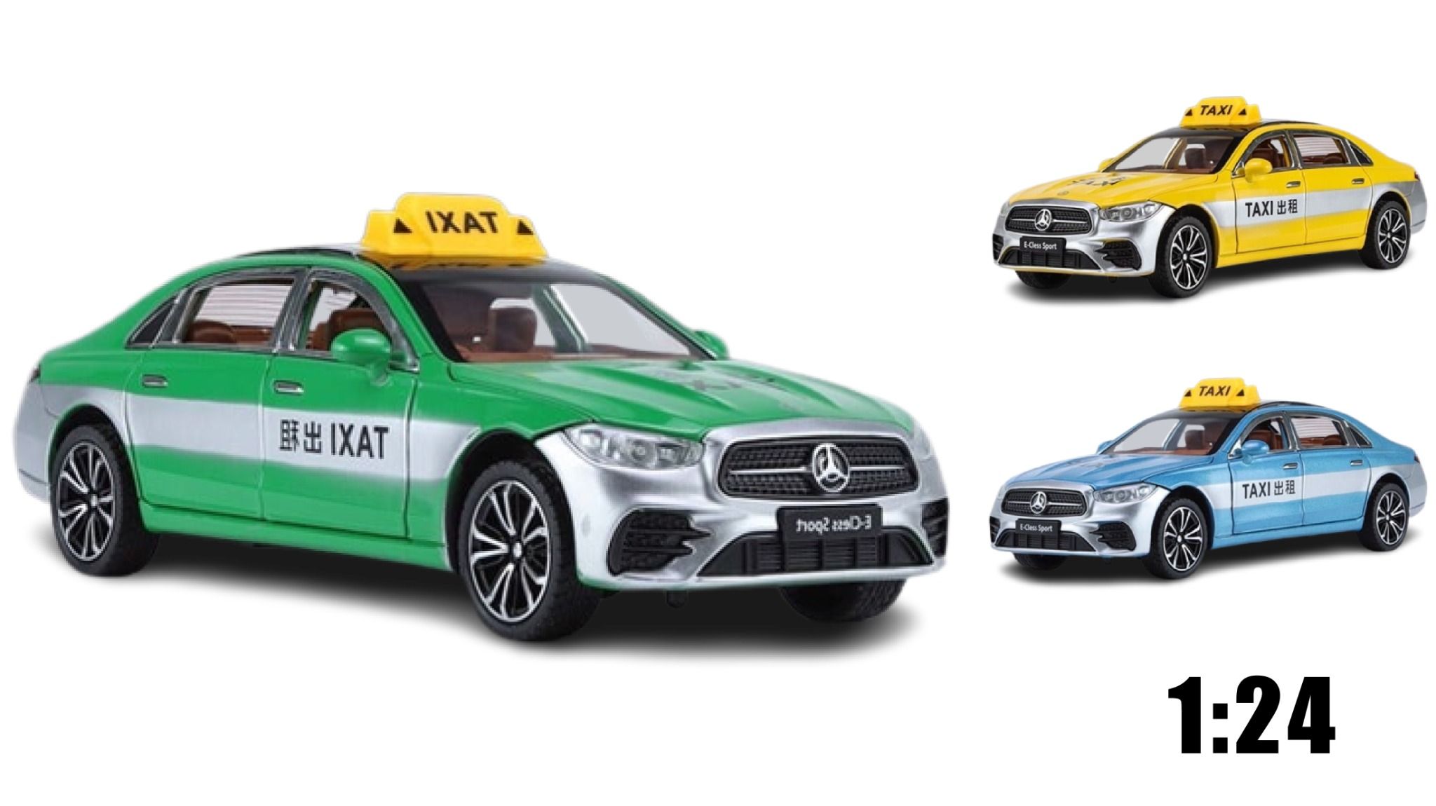  Mô hình xe ô tô Mercedes Benz E300L taxi tỉ lệ 1:24 Alloy model OT193 