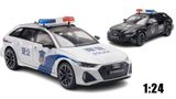  Mô hình xe ô tô Audi RS6 Police White tỉ lệ 1:24 Jinlifang OT196 