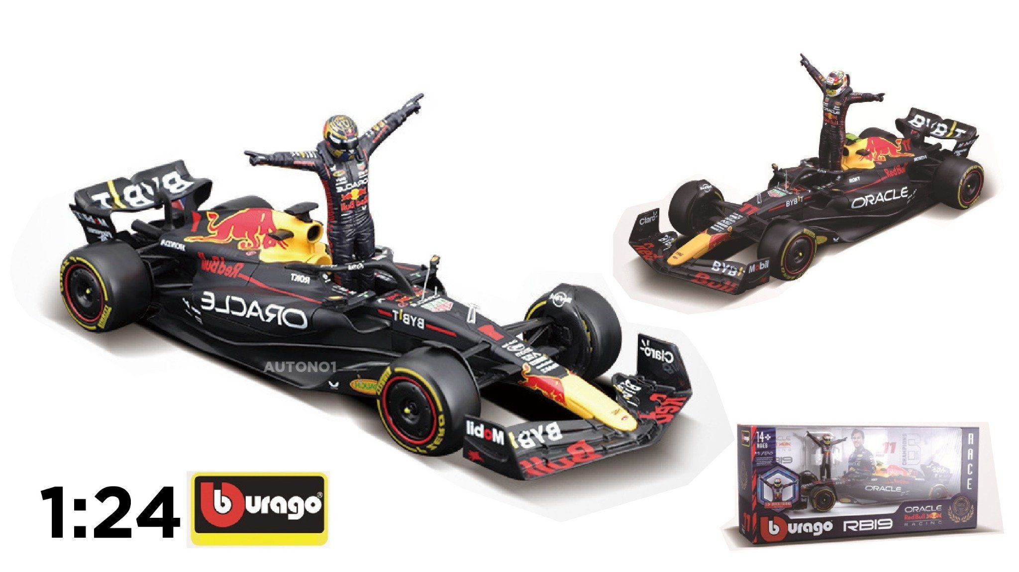  Mô hình xe đua F1 Redbull GP 2023 RB19 có figure rời tỉ lệ 1:24 Bburago 18-28036 OT24022 