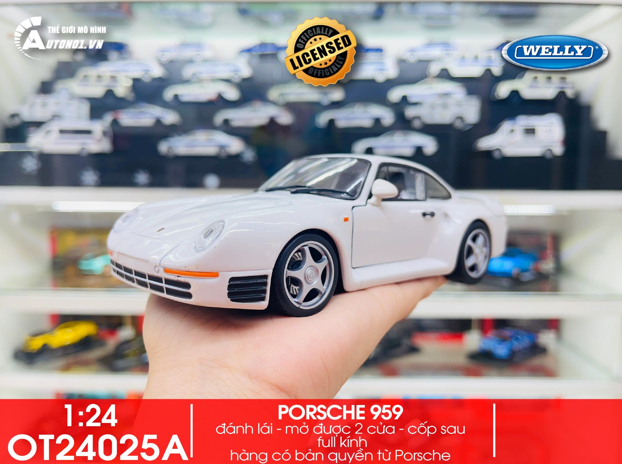 Mô hình xe Porsche 959 tỉ lệ 1:24 Welly OT24025 