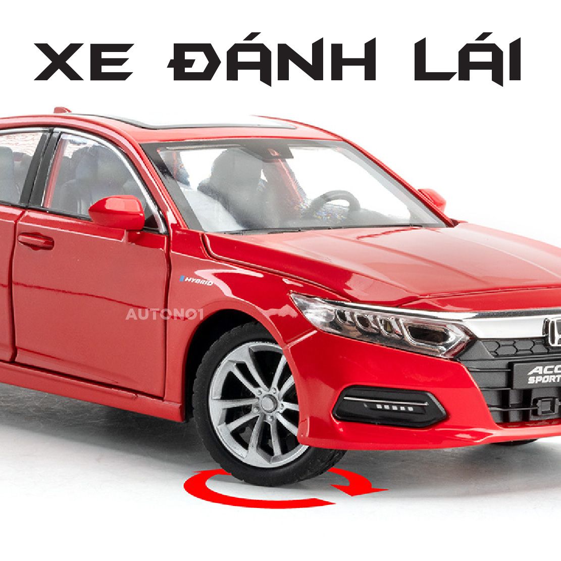  Mô hình xe Honda Accord Sport Hybrid full open - có đèn - âm thanh tỉ lệ 1:24 Alloy Model OT24031 