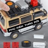  Mô hình xe Mitsubishi Delica Van Guide Offroad full open - có phụ kiện tỉ lệ 1:24 Chimei Model OT24052 