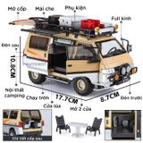  Mô hình xe Mitsubishi Delica Van Guide Offroad full open - có phụ kiện tỉ lệ 1:24 Chimei Model OT24052 