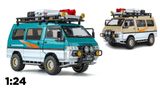  Mô hình xe Mitsubishi Delica Van Guide Offroad full open - có phụ kiện tỉ lệ 1:24 Chimei Model OT24052 