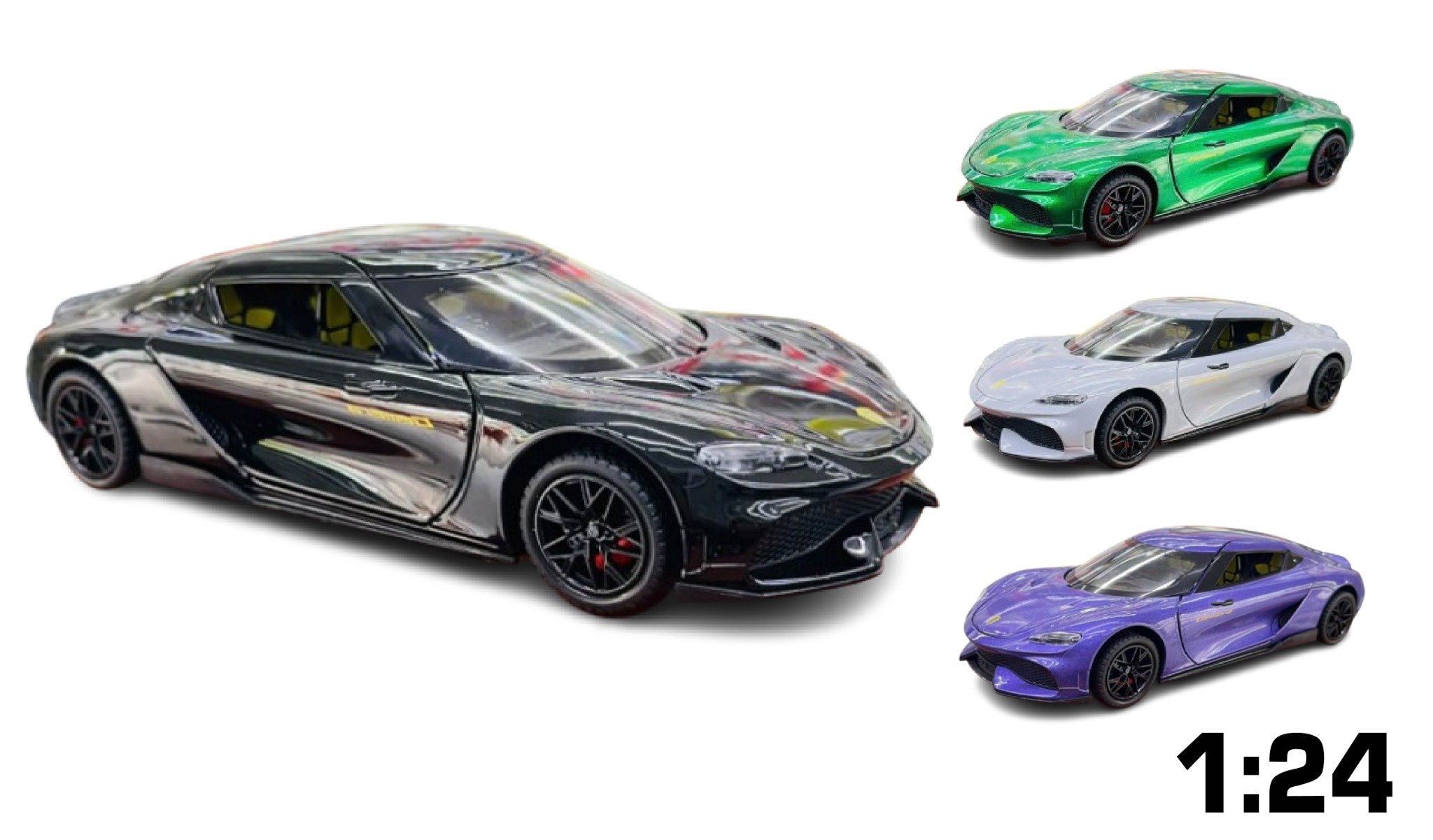  Mô hình xe Koenigsegg Gemera full open - có đèn - âm thanh tỉ lệ 1:24 Alloy Model OT24071 