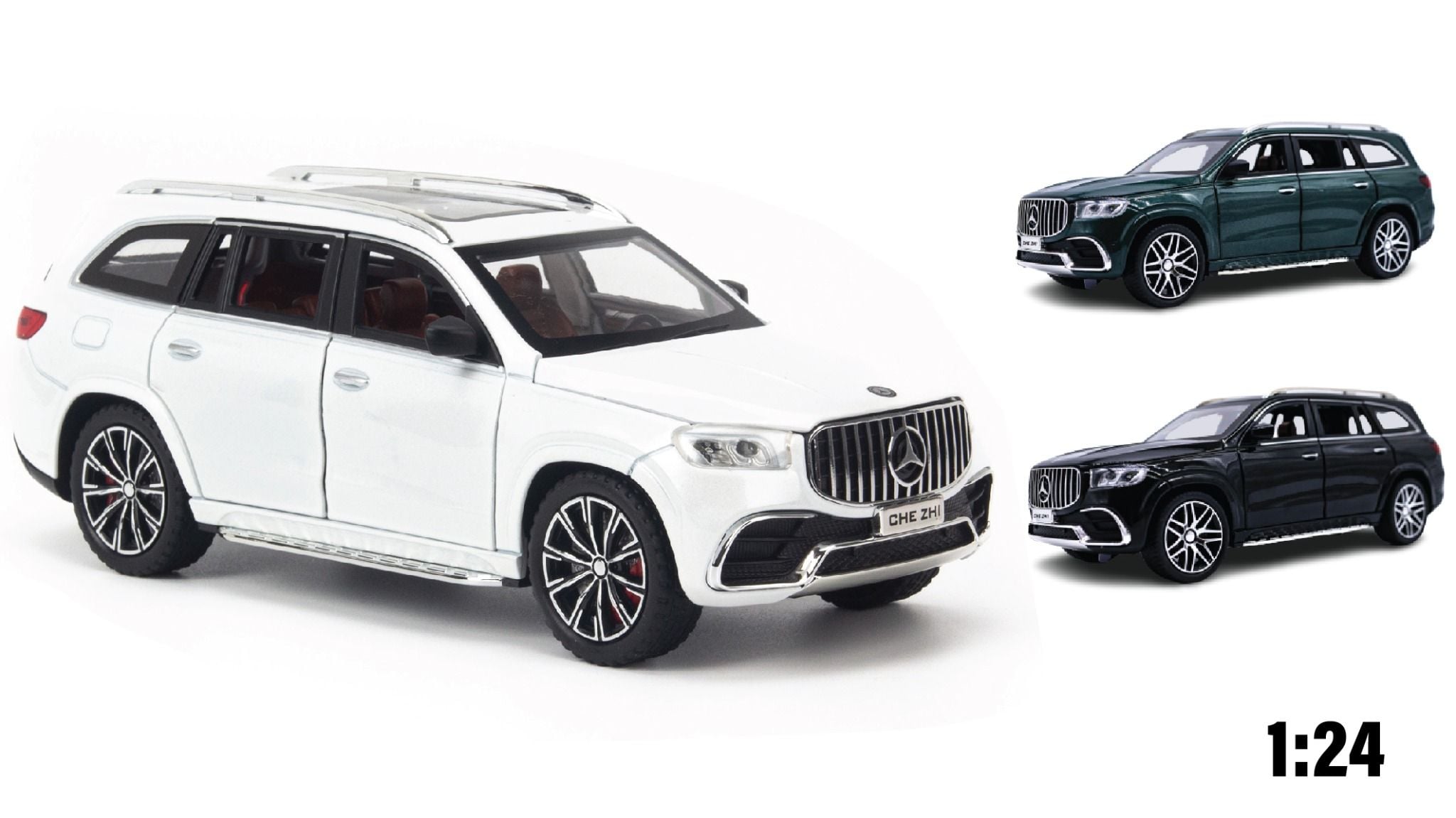  Mô hình xe Mercedes - Benz GLS63 AMG full open - đánh lái tỉ lệ 1:24 Chezhi CZ134P OT24070 