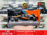  Mô hình xe đua F1 McLaren MCL60 S23 #81 - #4 tỉ lệ 1:43 Bburago OT317 18-38187 