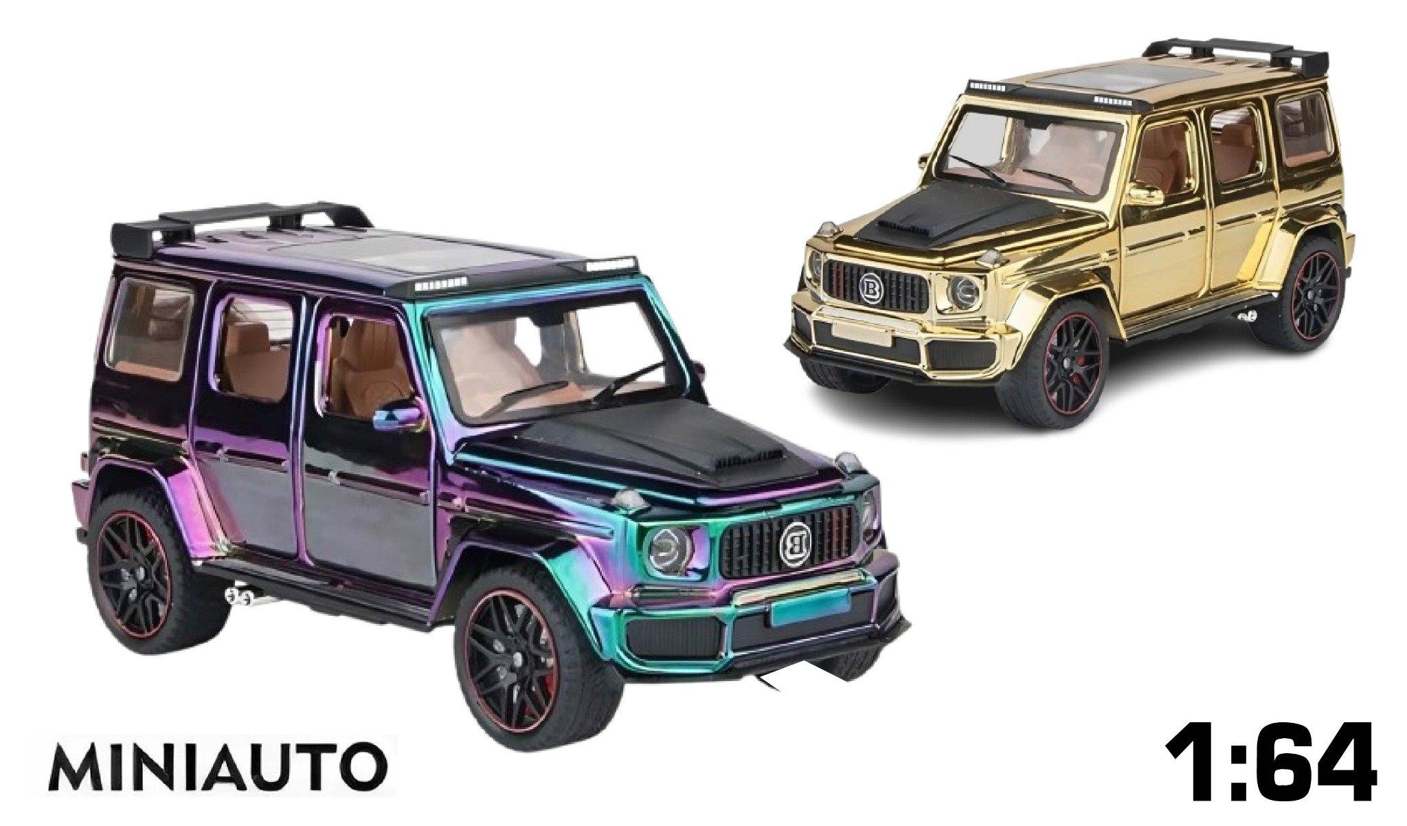  Mô hình xe Mercedes-Benz Brabus G800 phiên bản màu mạ có đế tỉ lệ 1:32 Miniauto OT32022 
