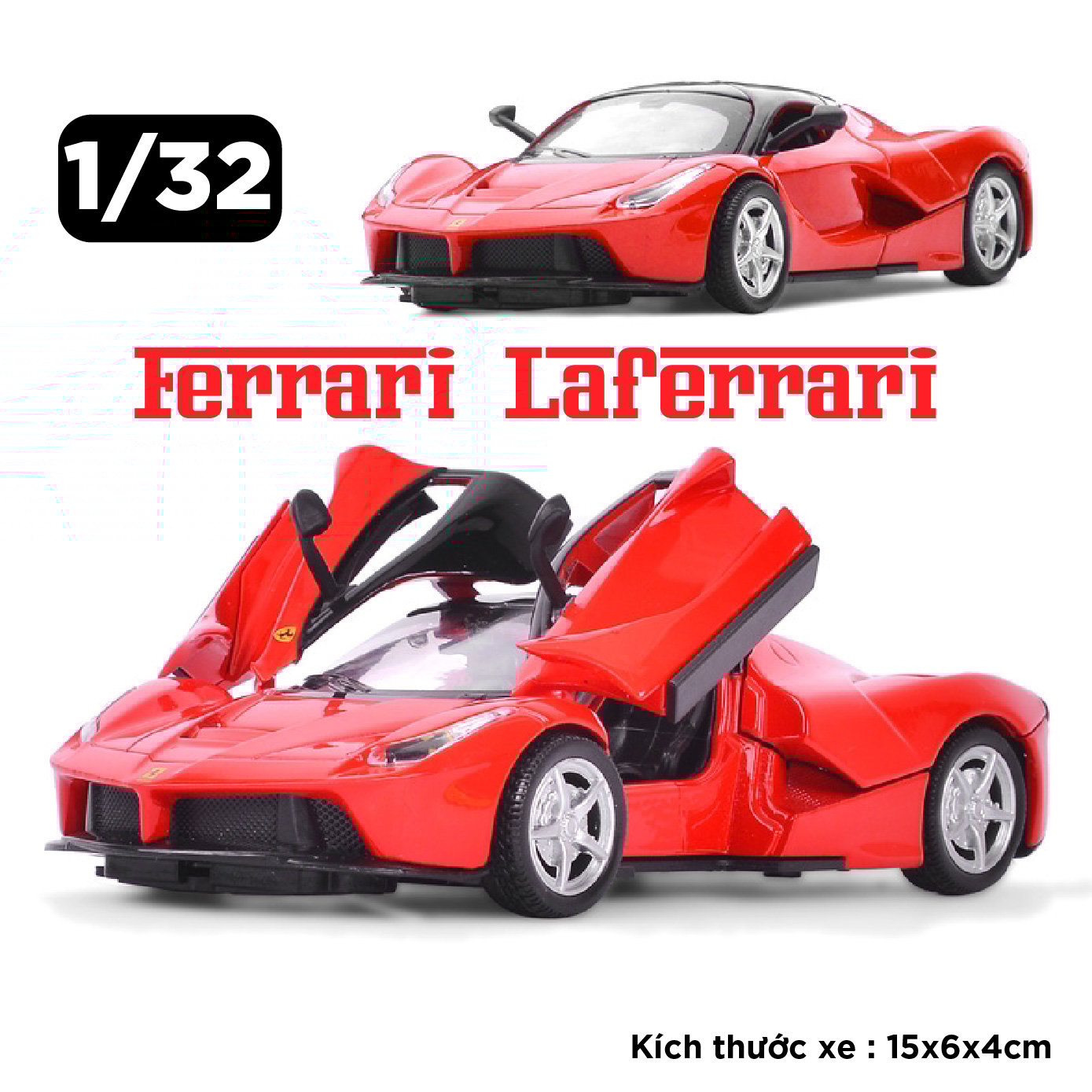  Mô hình xe Ferrari Laferrari tỉ lệ 1:32 Jiaye Model OT32024 