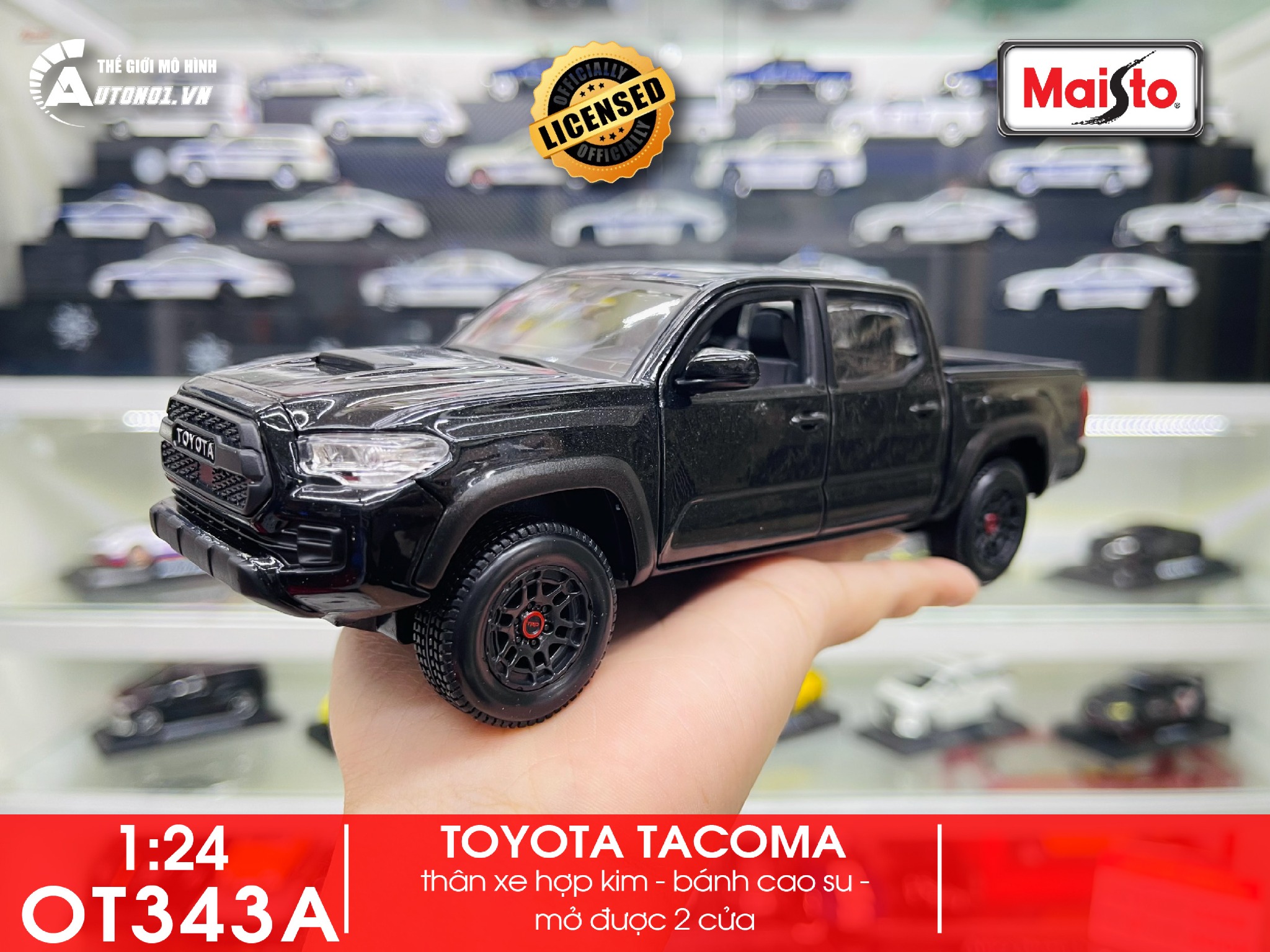  Mô hình xe Toyota Tacoma TRD Pro 2023 tỉ lệ 1:27 Maisto 32910 OT343 