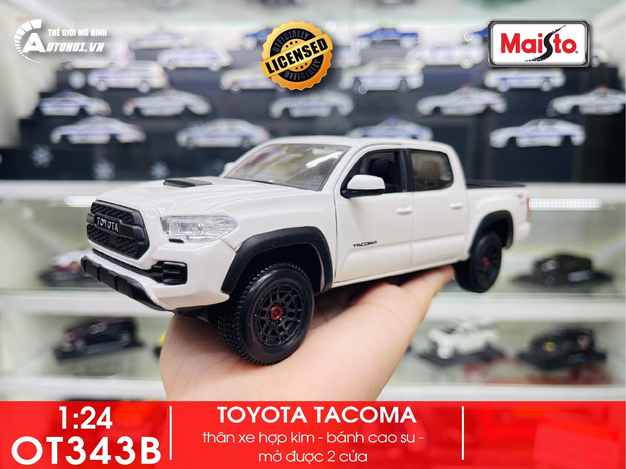  Mô hình xe Toyota Tacoma TRD Pro 2023 tỉ lệ 1:27 Maisto 32910 OT343 