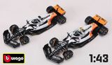  Mô hình xe đua McLaren 2023 Formula 1 Racing Car MCL60 Monaco tỉ lệ 1:43 Bburago OT43018 