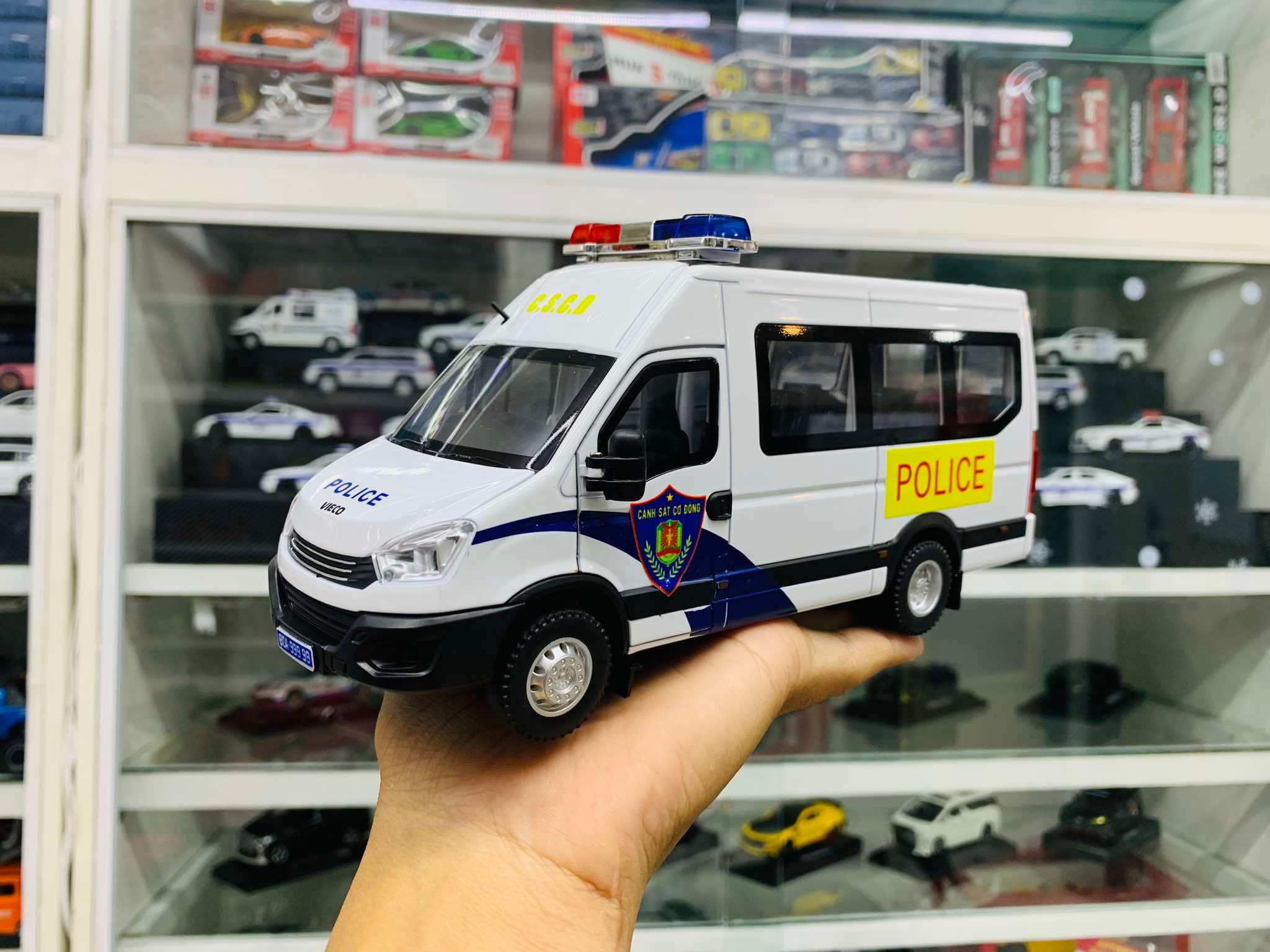  Mô hình xe ô tô độ CSCĐ 113 Vieco full open tỉ lệ 1:24 Jinlifang Autono1 màu trắng OT581 