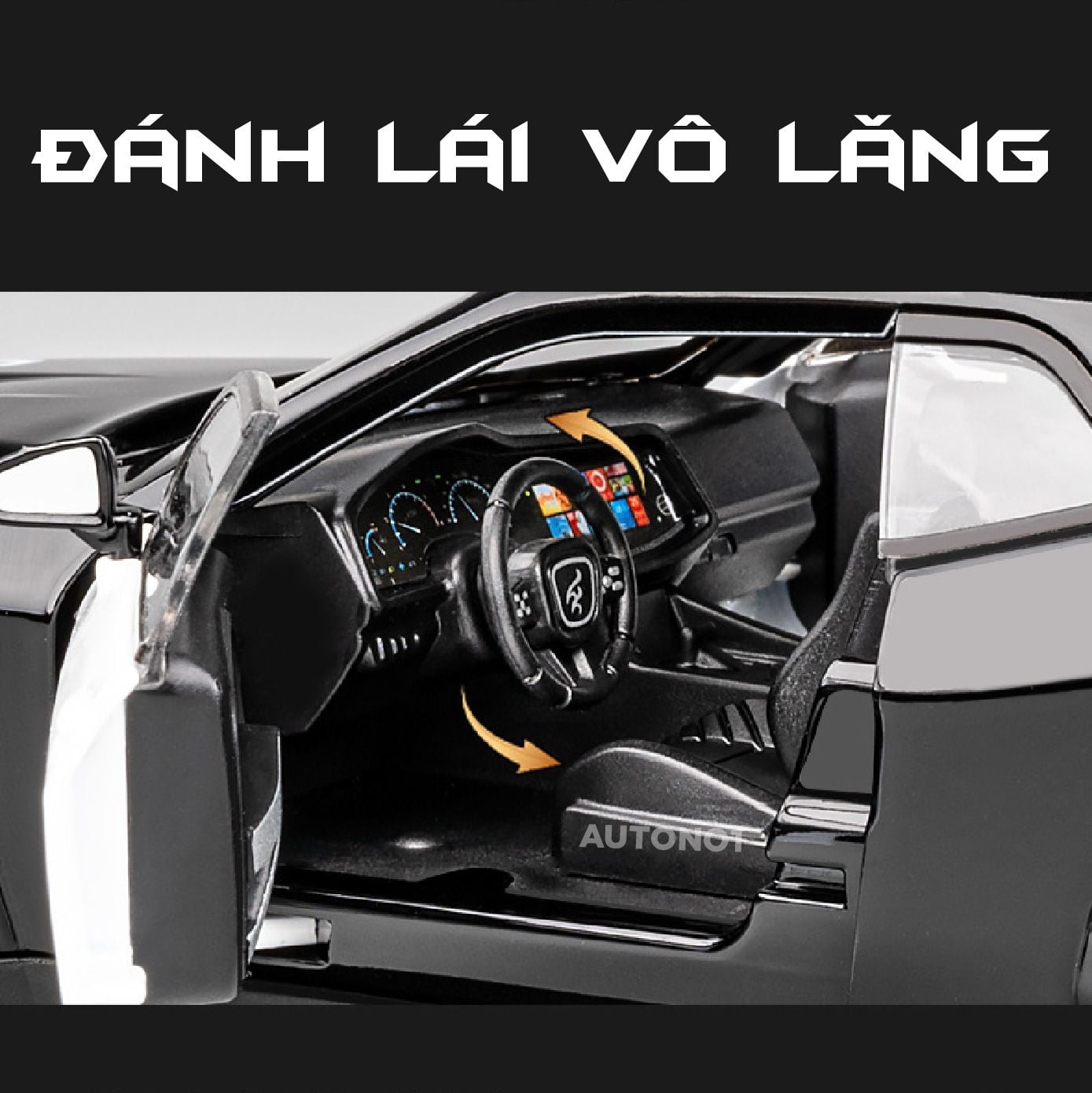  Mô hình xe Dodge Challenger SRT Hellcat Police full open tỉ lệ 1:22 Jiaye Model OT586 