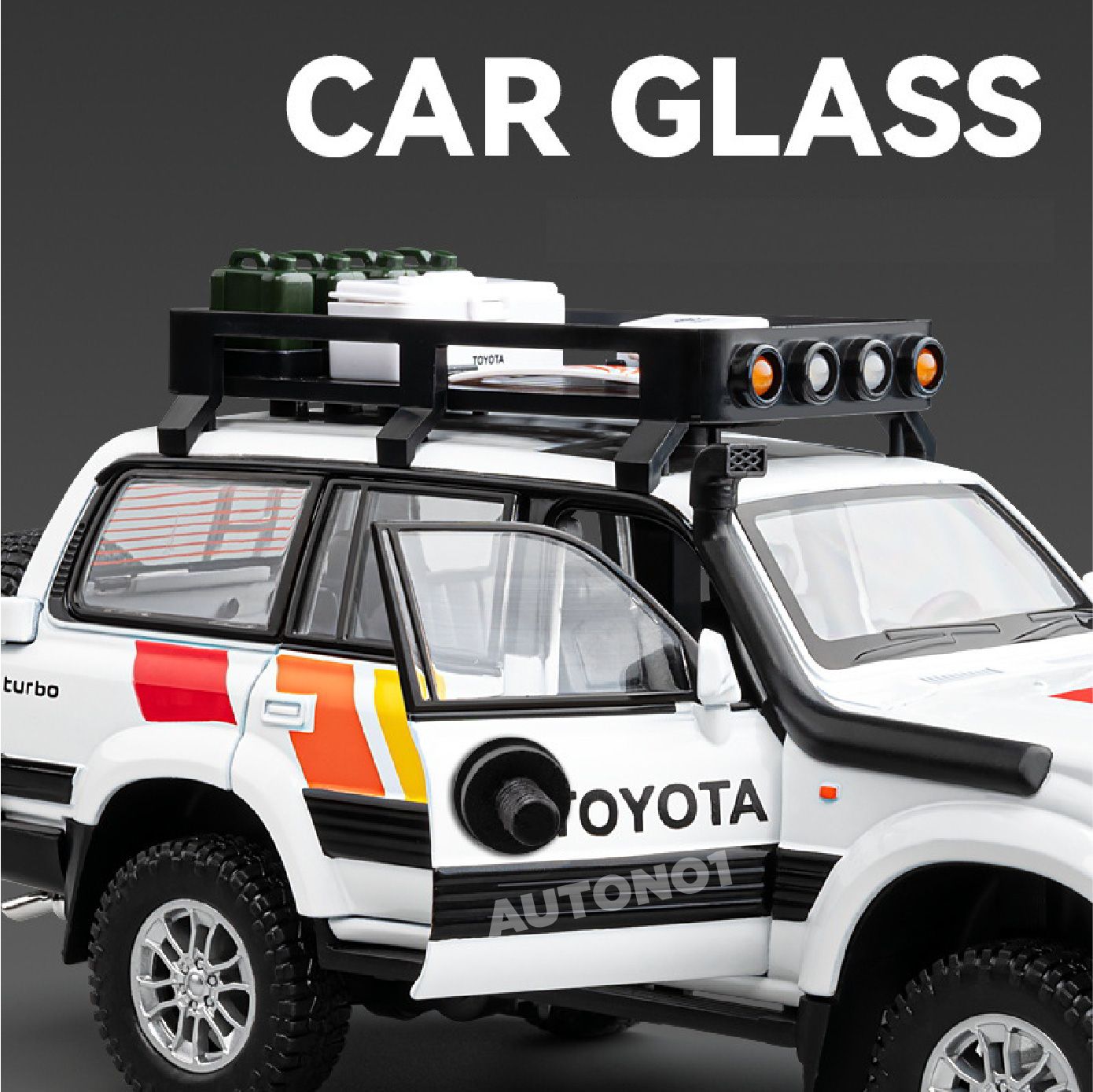  Mô hình xe Toyota Land Cruiser LC80 full open - kèm phụ kiện tỉ lệ 1:24 Chezhi C4062 