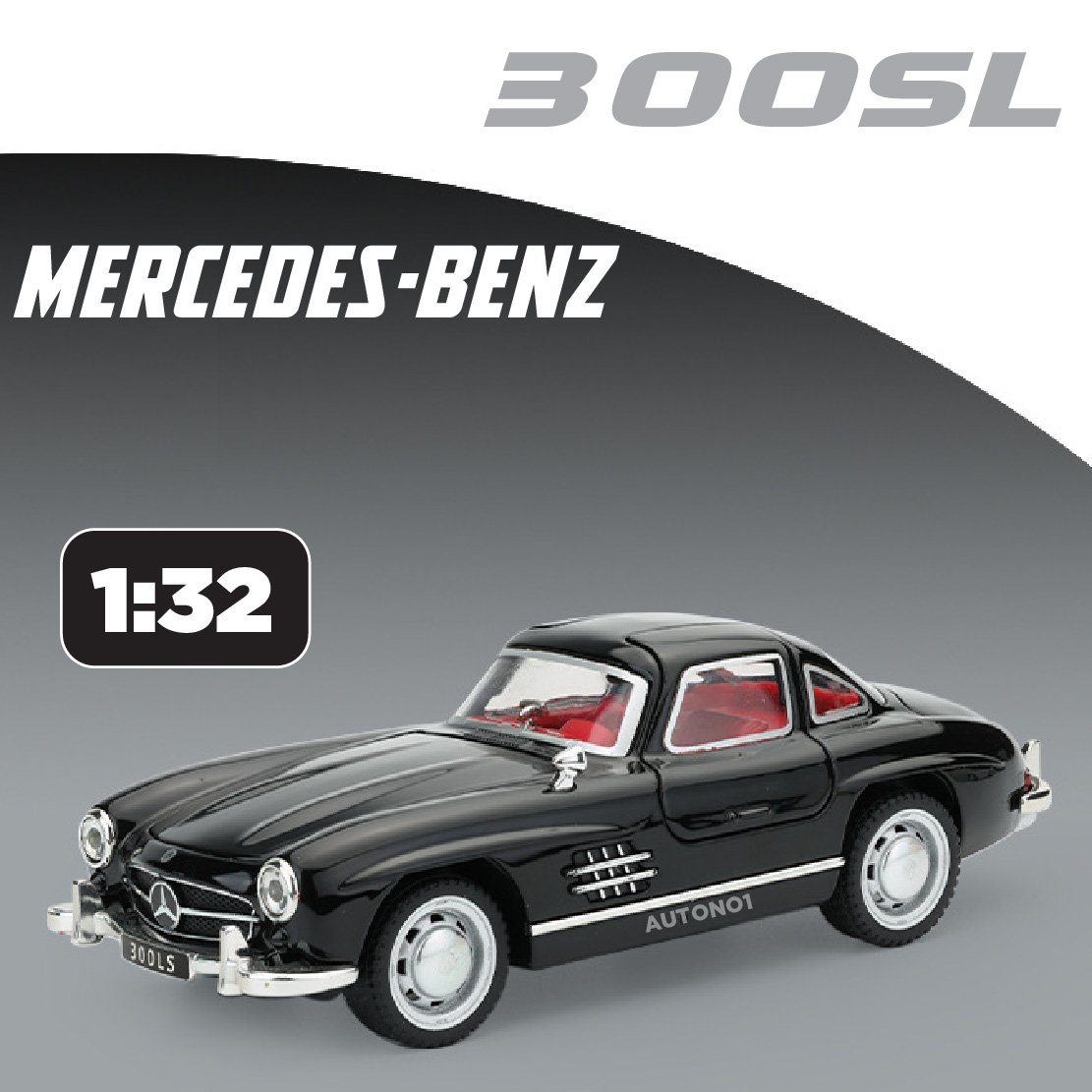  Mô hình xe Mercedes-Benz 300SL full open - có đèn - âm thanh tỉ lệ 1:32 Alloy Model OT613 