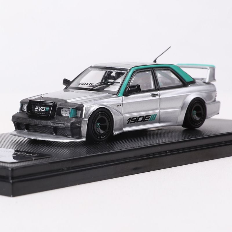  Mô hình xe Mercedes-Benz 190E W201 Evo II có hộp mica tỉ lệ 1:64 Rhino Model RM64-190E-2 