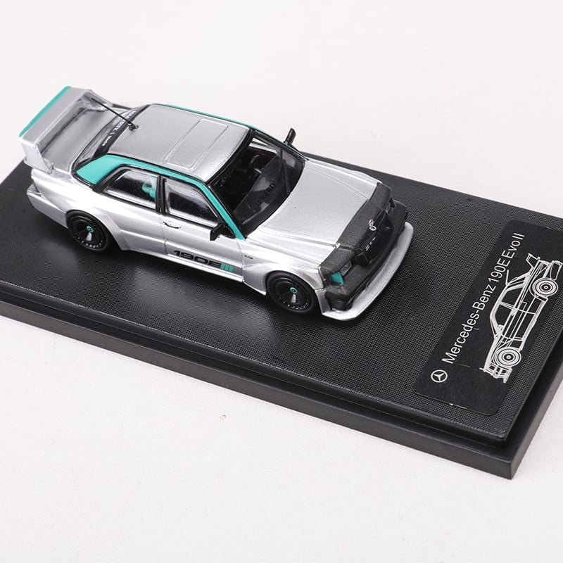  Mô hình xe Mercedes-Benz 190E W201 Evo II có hộp mica tỉ lệ 1:64 Rhino Model RM64-190E-2 