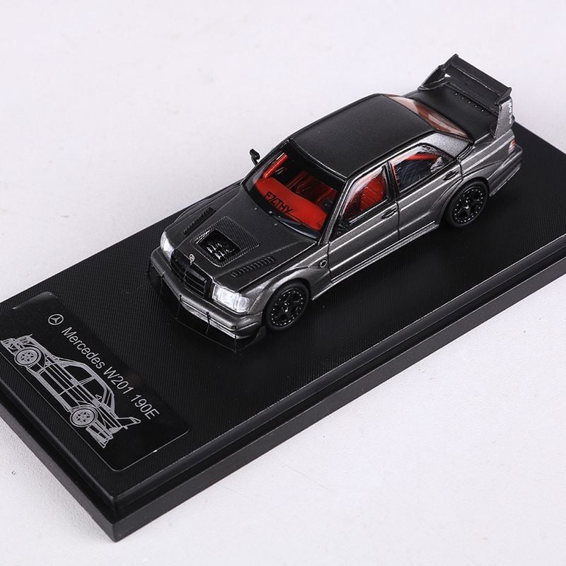  Mô hình xe Mercedes-Benz 190E W201 Evo II có hộp mica tỉ lệ 1:64 Rhino Model RM64-190E-2 
