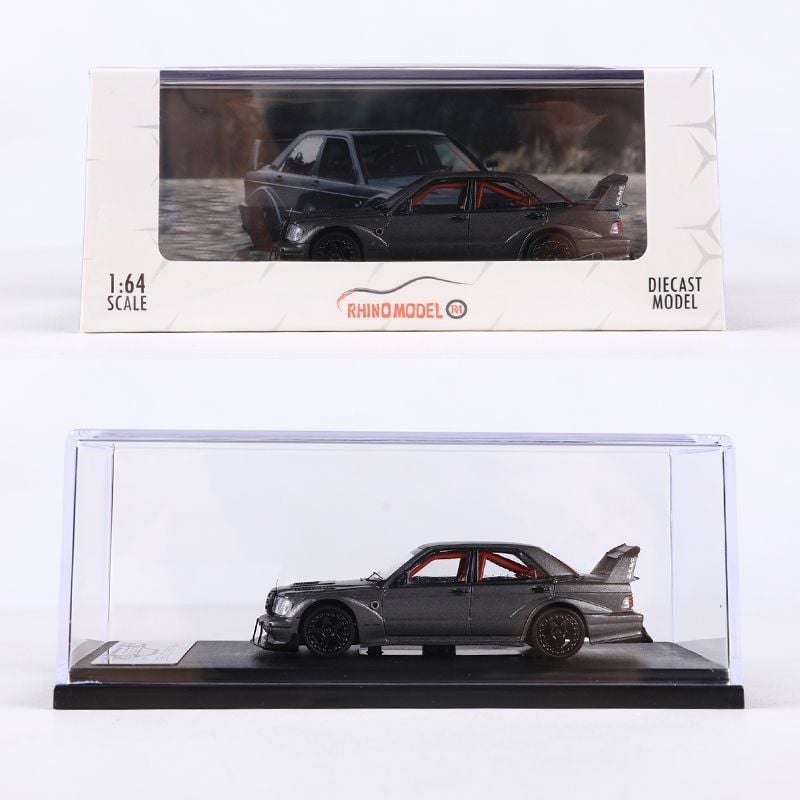  Mô hình xe Mercedes-Benz 190E W201 Evo II có hộp mica tỉ lệ 1:64 Rhino Model RM64-190E-2 