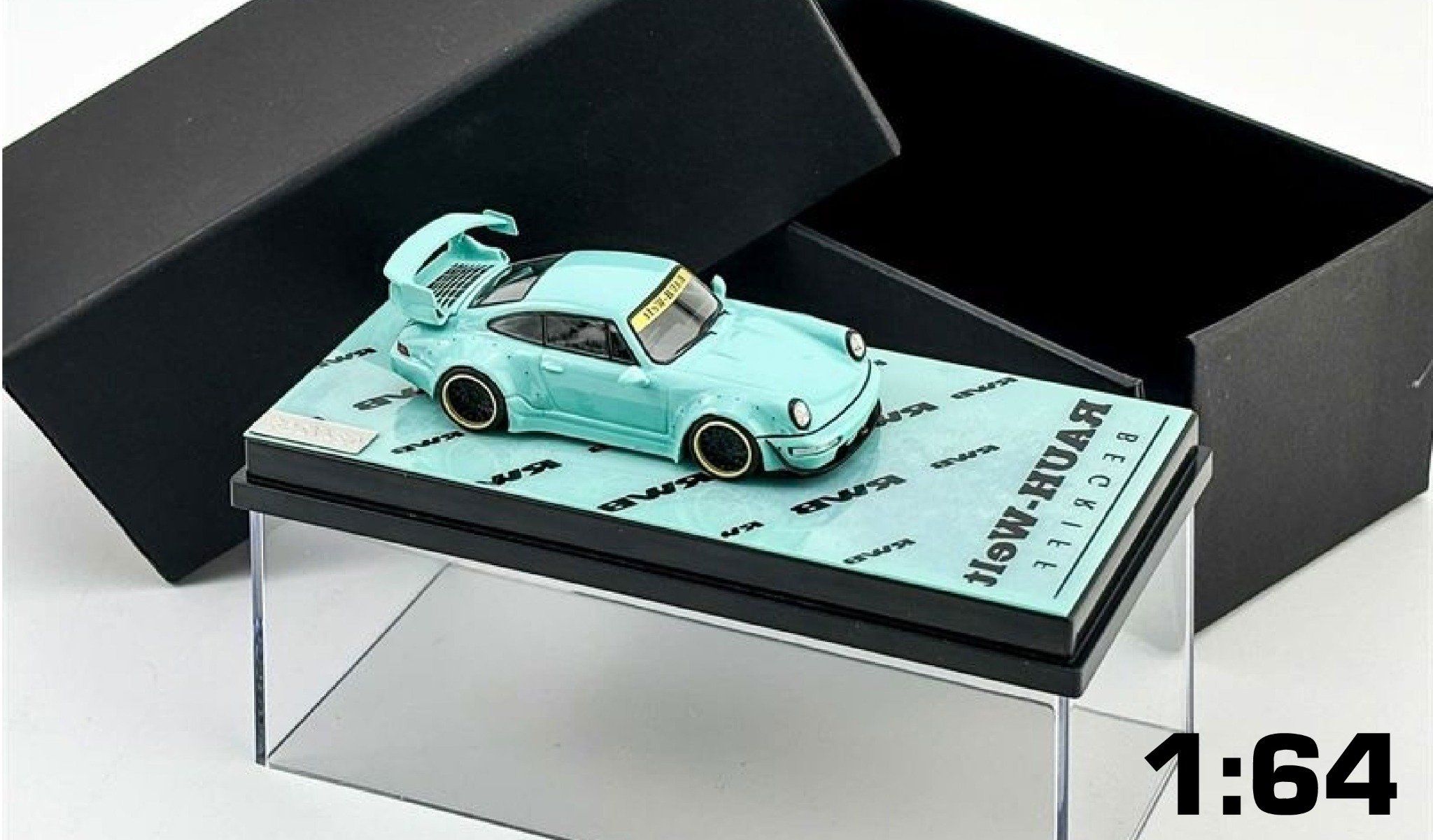  Mô hình xe Porsche 964RWB Tiffany Blue tỉ lệ 1:64 YC-964-1 
