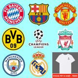  Sticker PET Câu lạc bộ Châu Âu 5cm in chuyển nhiệt - hình ủi lên vải - nón - áo - quần Autono1 PE008 