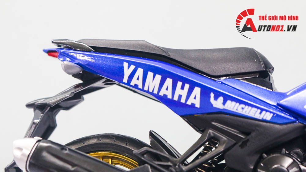  Mô hình xe Yamaha Exciter y15zr độ decal cá mập blue tỉ lệ1:12 Dealer D237H 