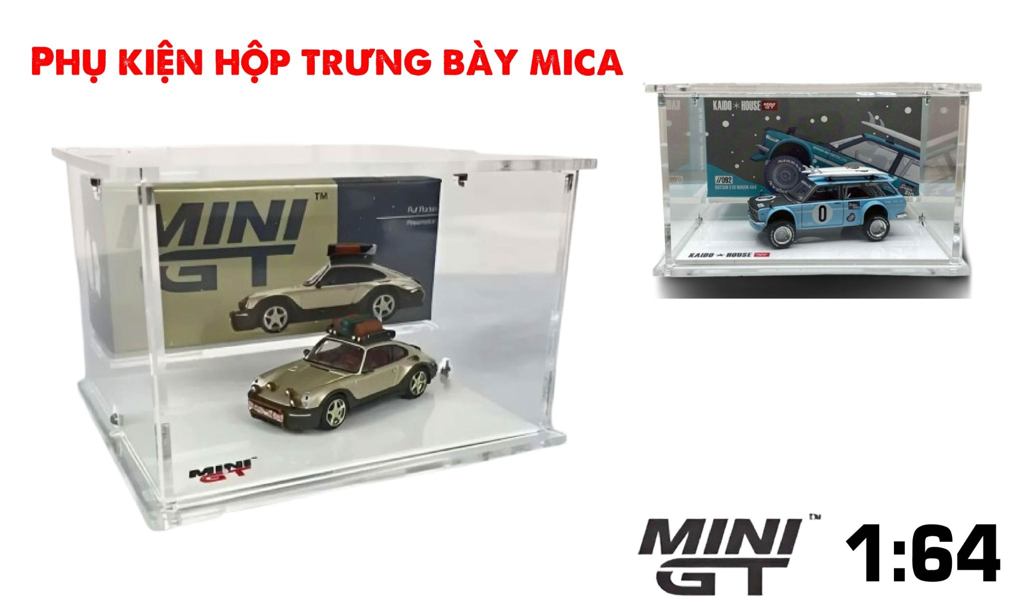  Phụ kiện hộp trưng bày mica lắp ghép - nắp đậy mở được - có ốc tỉ lệ 1:64 các hãng PK519 