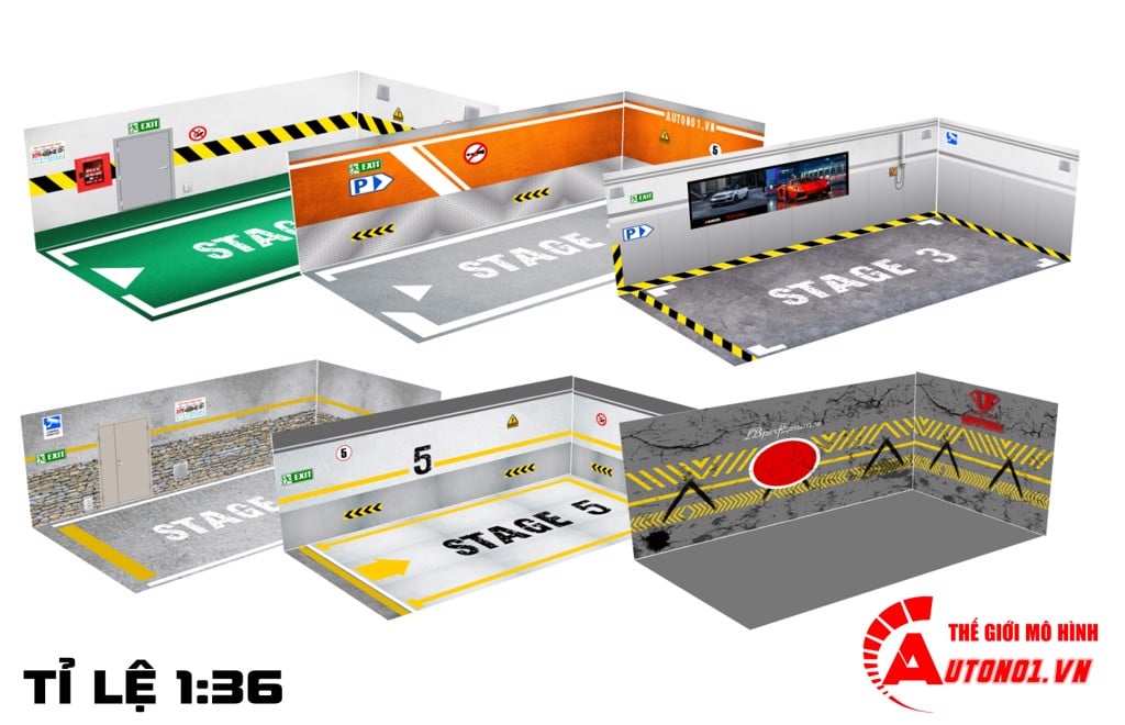 DIORAMA GARAGE VER.02 CHO Ô TÔ TỈ LỆ 1:36 PK124