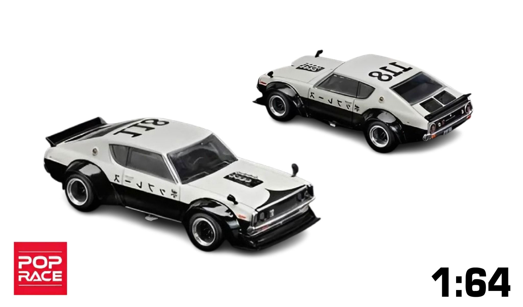  Mô hình xe Nissan Skyline GT-R V8 drift (Kenmeri) tỉ lệ 1:64 Poprace PR640252 