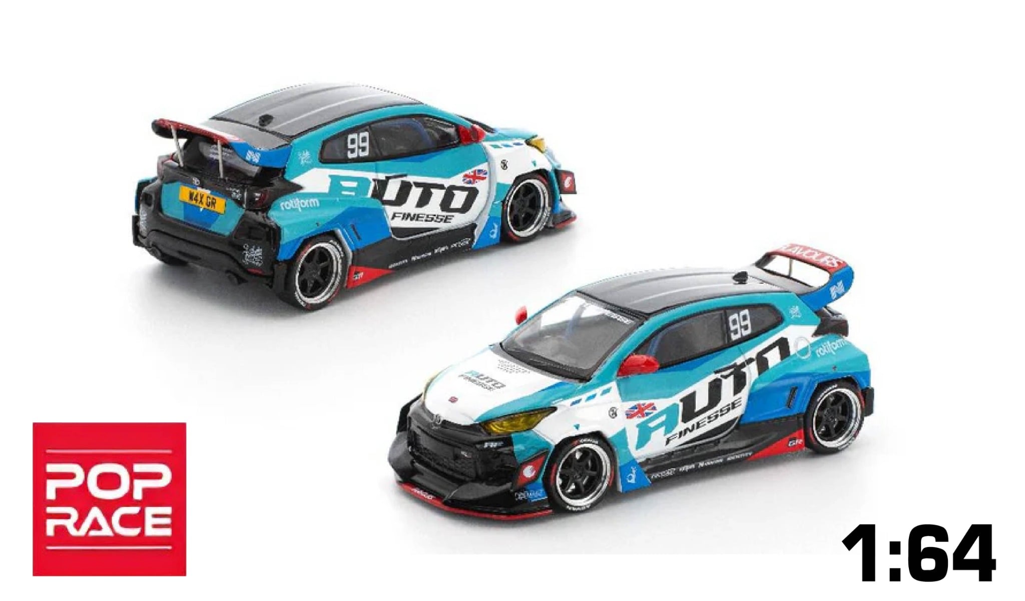  Mô hình xe PANDEM GR YARIS - AUTO FINESSE tỉ lệ 1:64 PopRace x Enigma PRE012 