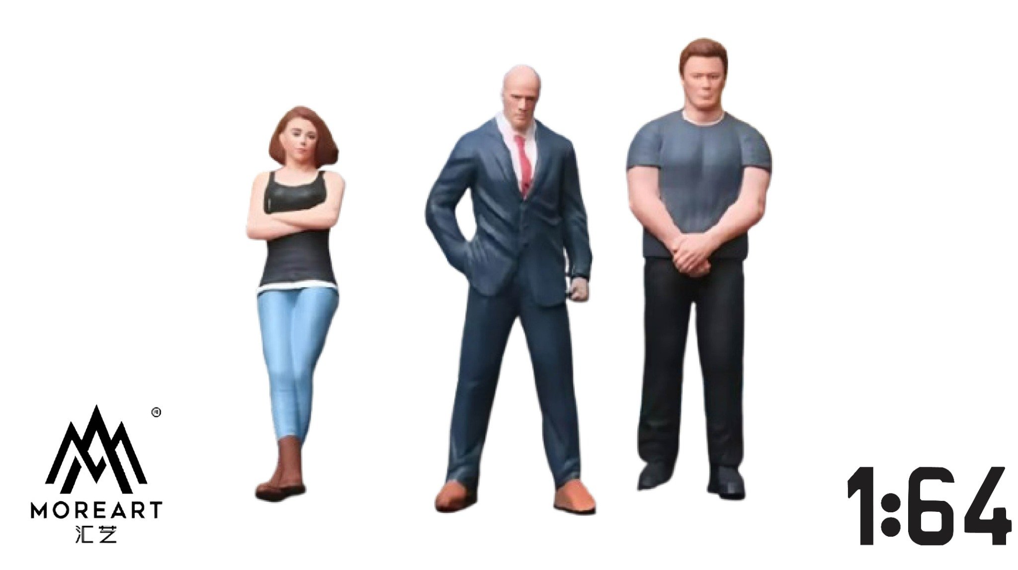  Mô hình nhân vật set 3 người Fast and Furious Doll E tỉ lệ 1:64 MoreArt MO222082 