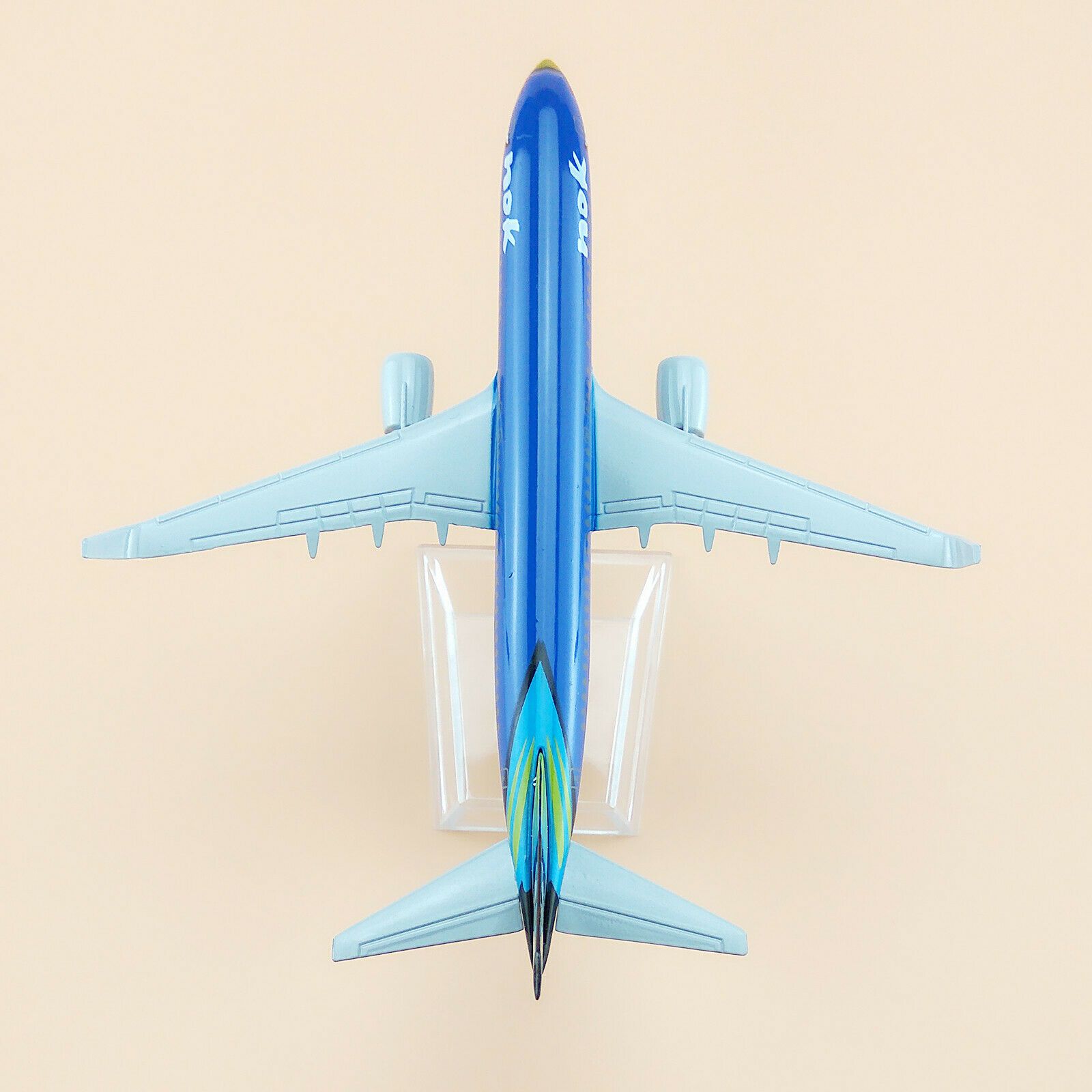  Mô hình máy bay Thailand Nok Boeing B737 HS-DJJ Blue 16cm MB16054 