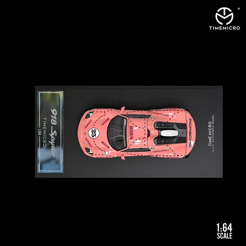  Mô hình xe Porsche 918 Spyder Pink Pig No.23 tỉ lệ 1:64 Time micro 