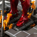  Mô hình nhân vật Marvel Iron man người sắt MK4 Mark 4 Suit-up Grantry có đèn full set phụ kiện + đế SHF tỉ lệ 1:10 18CM ZD Toys FG264 