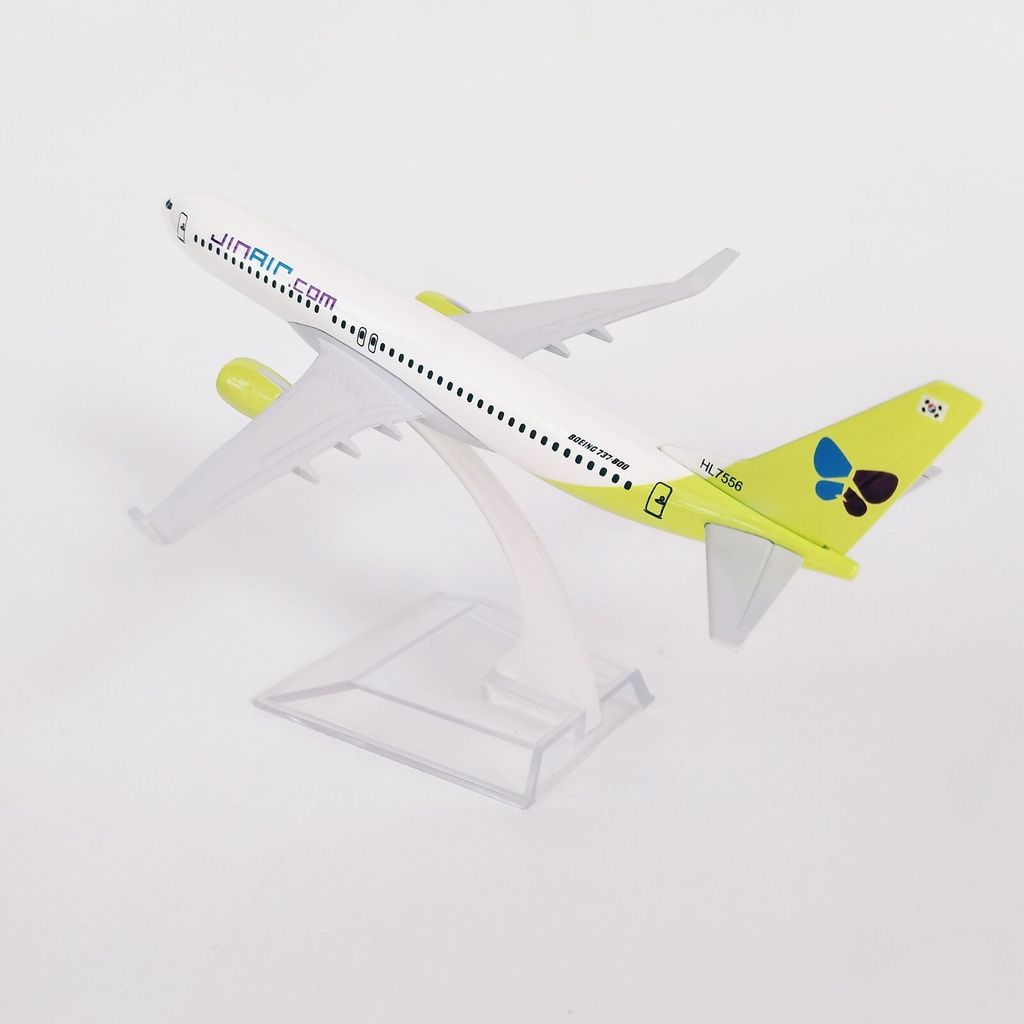 Mô hình máy bay Hàn Quốc Jin Air.com Boeing B737 16cm MB16041