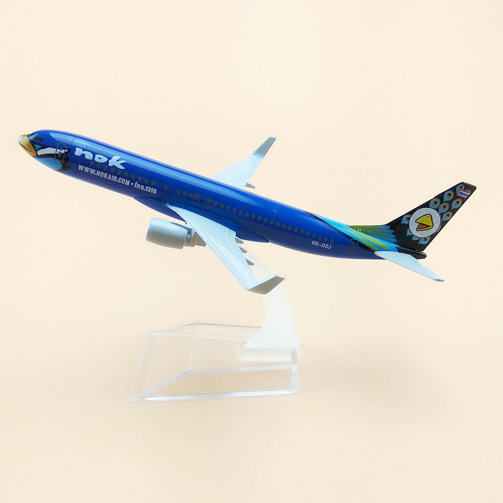 Mô hình máy bay Thailand Nok Boeing B737 HS-DJJ Blue 16cm MB16054