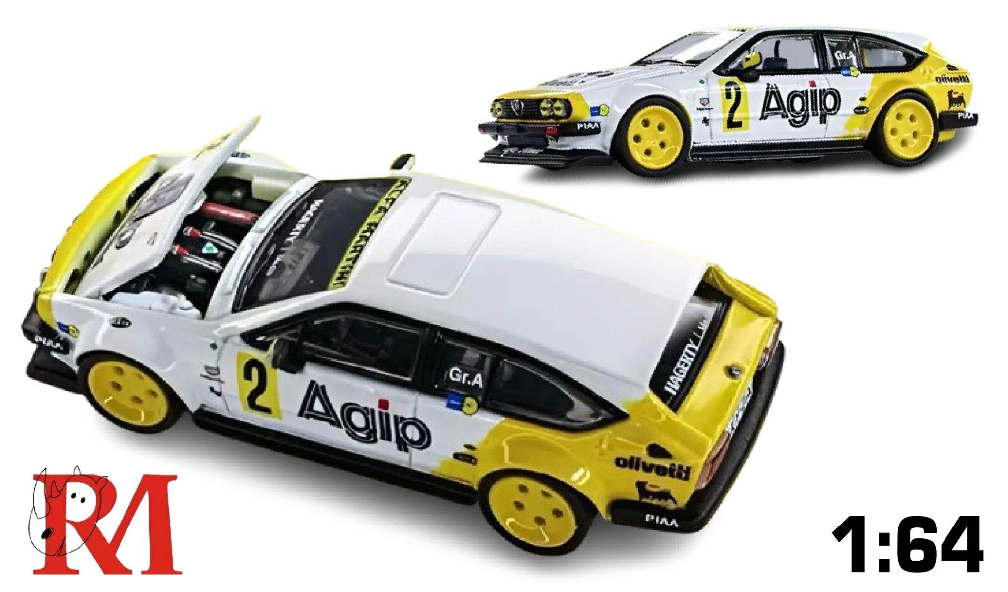  Mô hình xe Alfa Romeo GTV6 tỉ lệ 1:64 Rhino model RM OT64413 