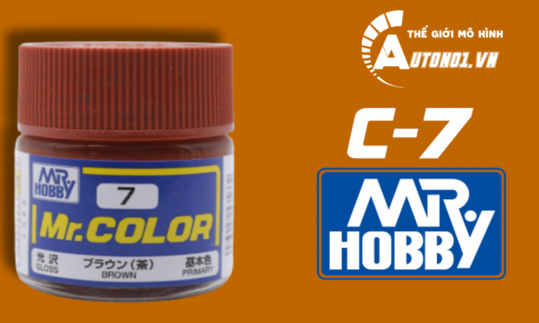  Lacquer c7 brown sơn mô hình màu nâu 10ml Mr.Hobby C7 