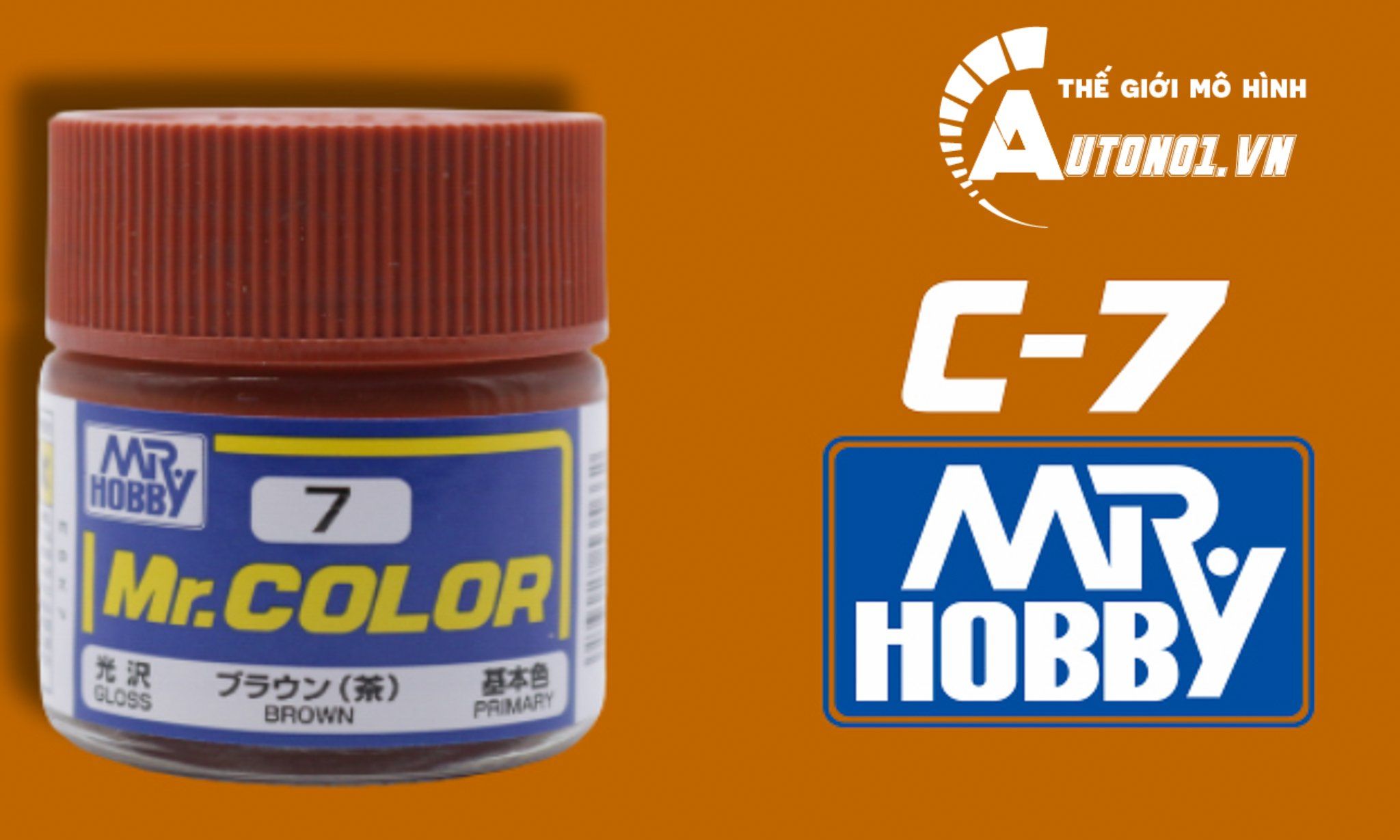  Lacquer c7 brown sơn mô hình màu nâu 10ml Mr.Hobby C7 