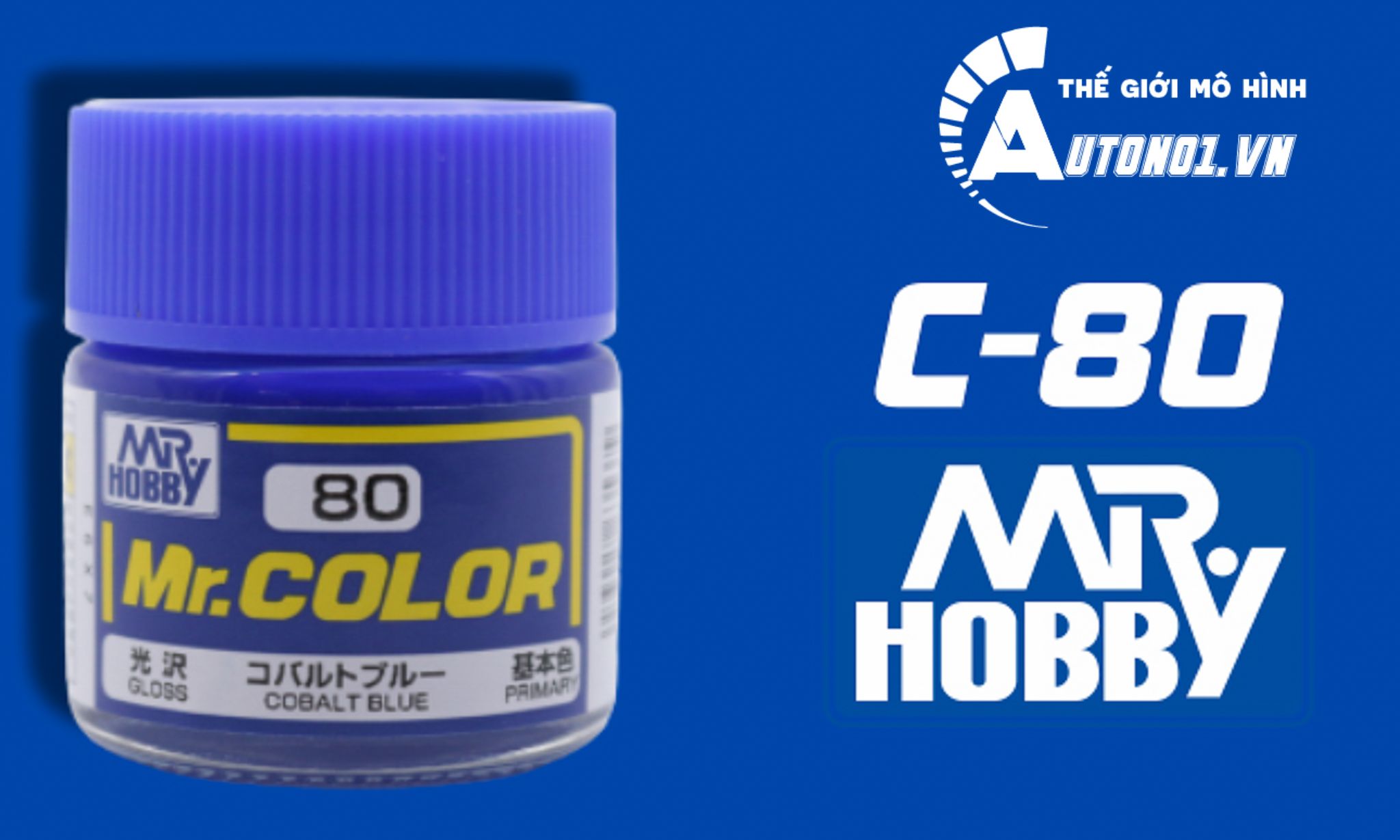  Lacquer c80 cobalt blue sơn mô hình màu xanh dương 10ml Mr.Hobby C80 