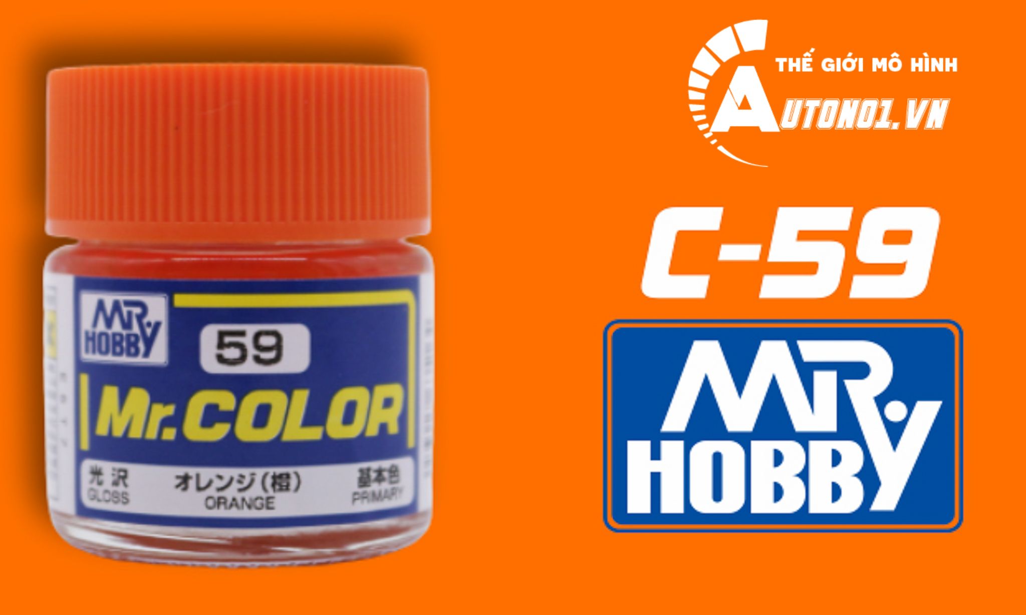  Lacquer c59 orange sơn mô hình màu cam (orange) 10ml Mr.Hobby C59 