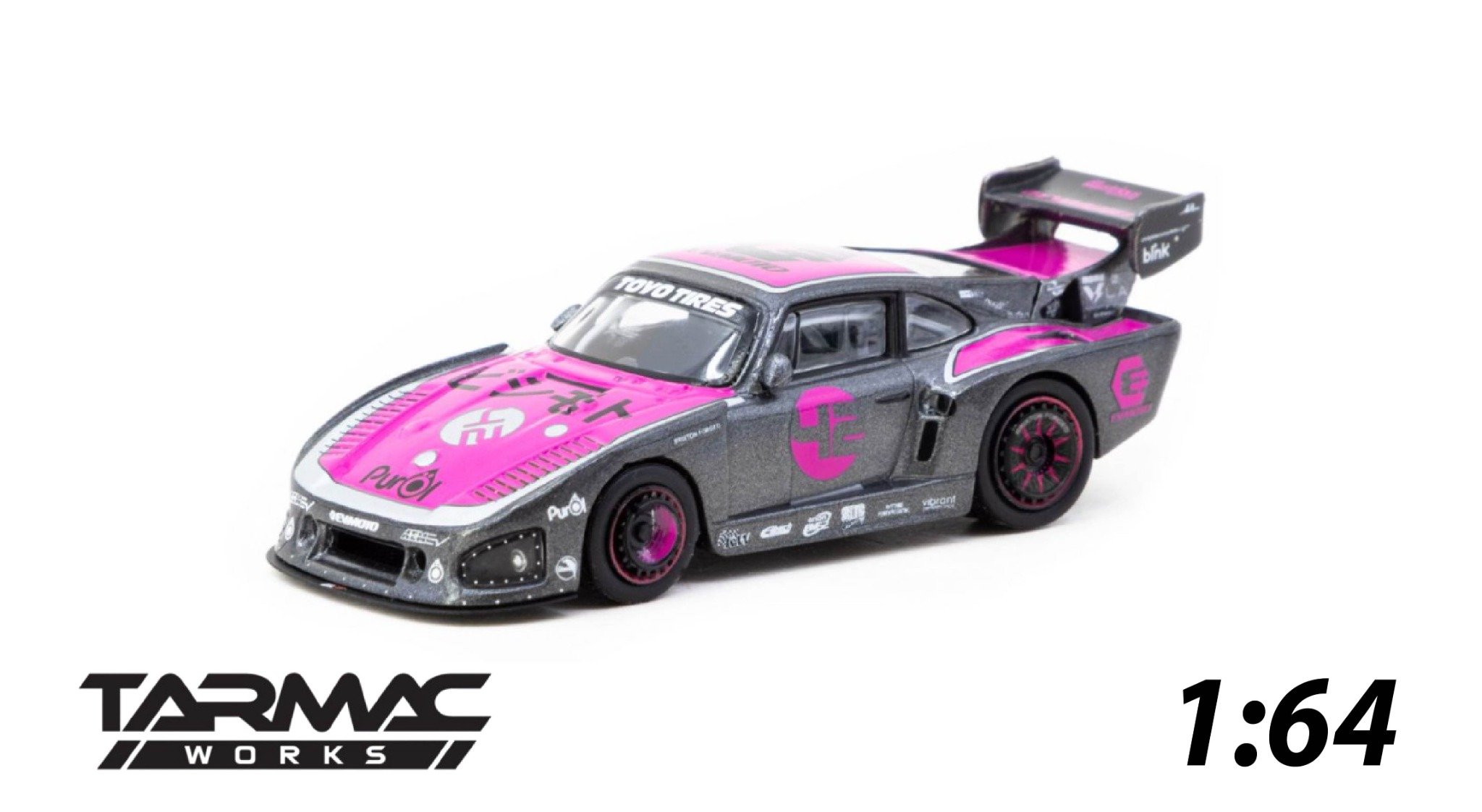  Mô hình xe Bisimoto Porsche 935 K3V, Model Car + Trading Cards Combo Set Tarmac tỉ lệ 1:64 T64-079-K3V 