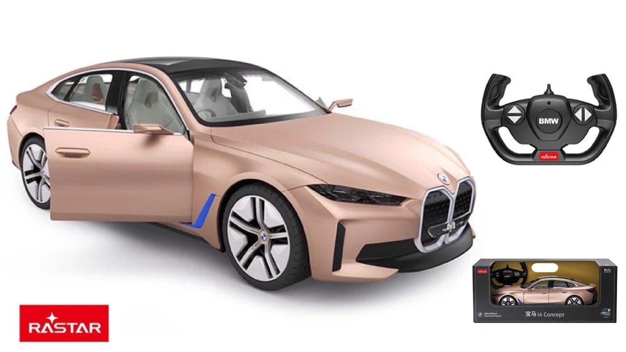  Mô hình xe điều khiển Bmw i4 concept 1:14 rastar dk003 