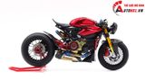  Mô hình xe cao cấp Ducati 1199 Panigale Cafe Racer Grey Red cao cấp nồi khô ghi đông mâm căm 1:12 Tamiya D201 