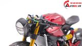  Mô hình xe cao cấp Ducati 1199 Panigale Cafe Racer Grey Red cao cấp nồi khô ghi đông mâm căm 1:12 Tamiya D201 