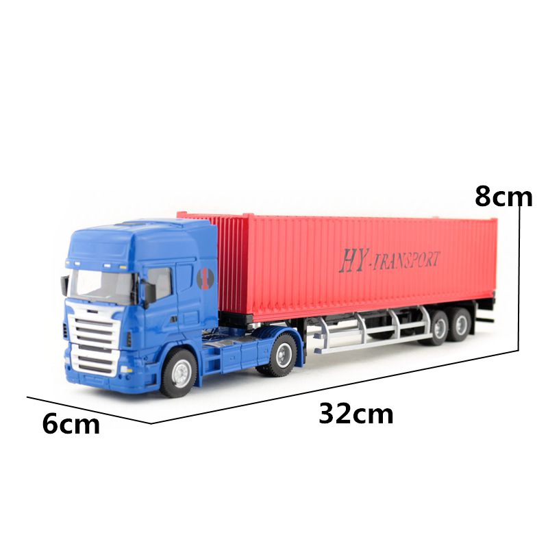  Mô hình xe tải container 1:50 huayi alloy 7648 