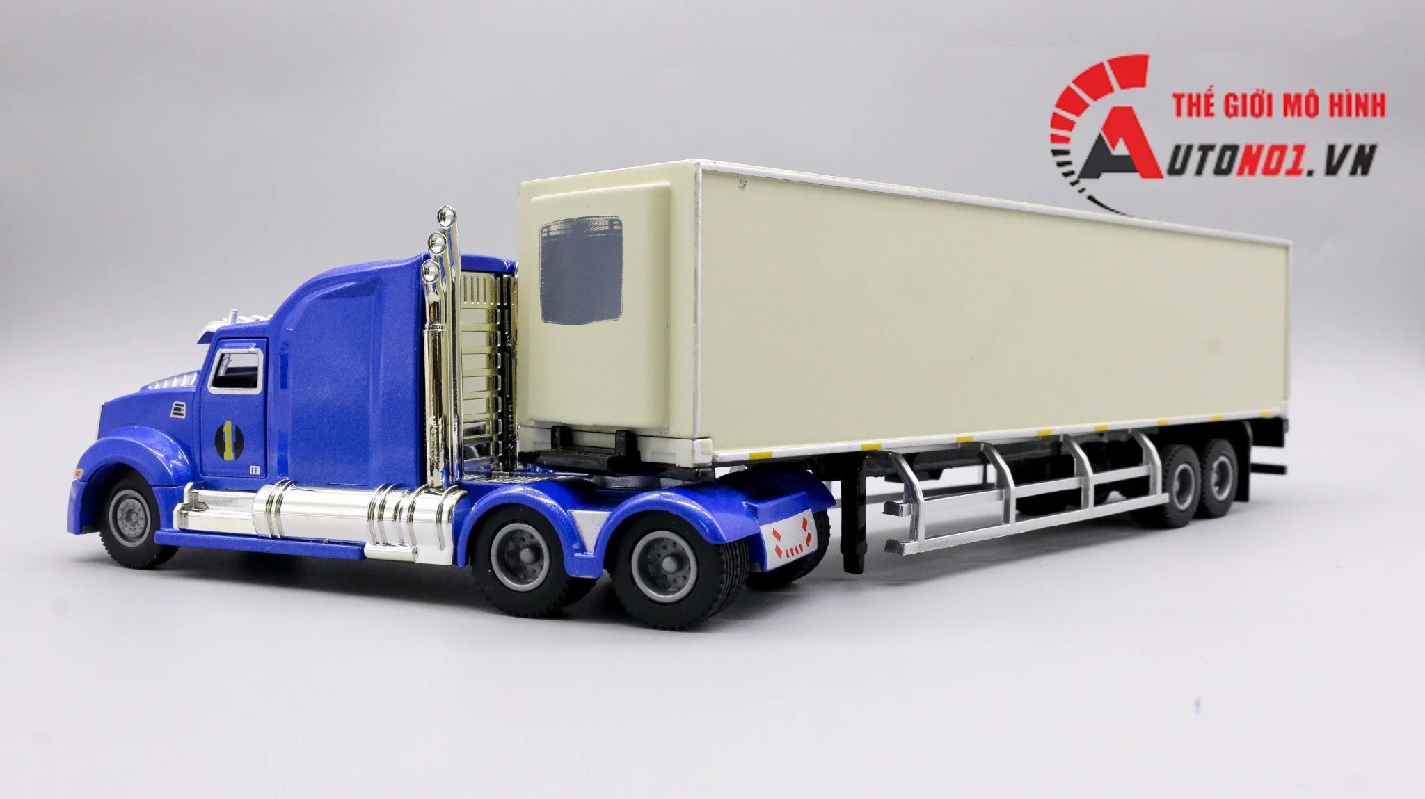  Mô hình xe container kéo thùng lạnh 1:50 huayi alloy 7916 
