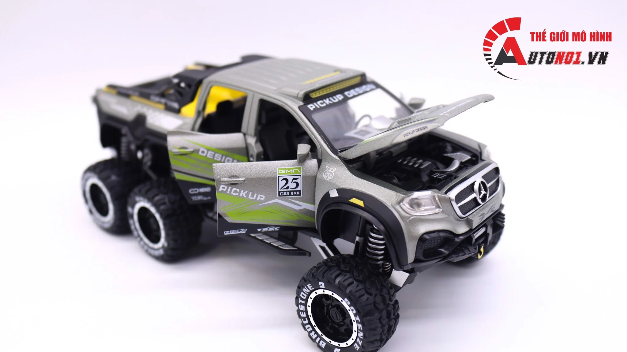  Mô hình xe Mercedes X-Class 6x6 Pickup Offroad 1:28 Chimei Model 7149 