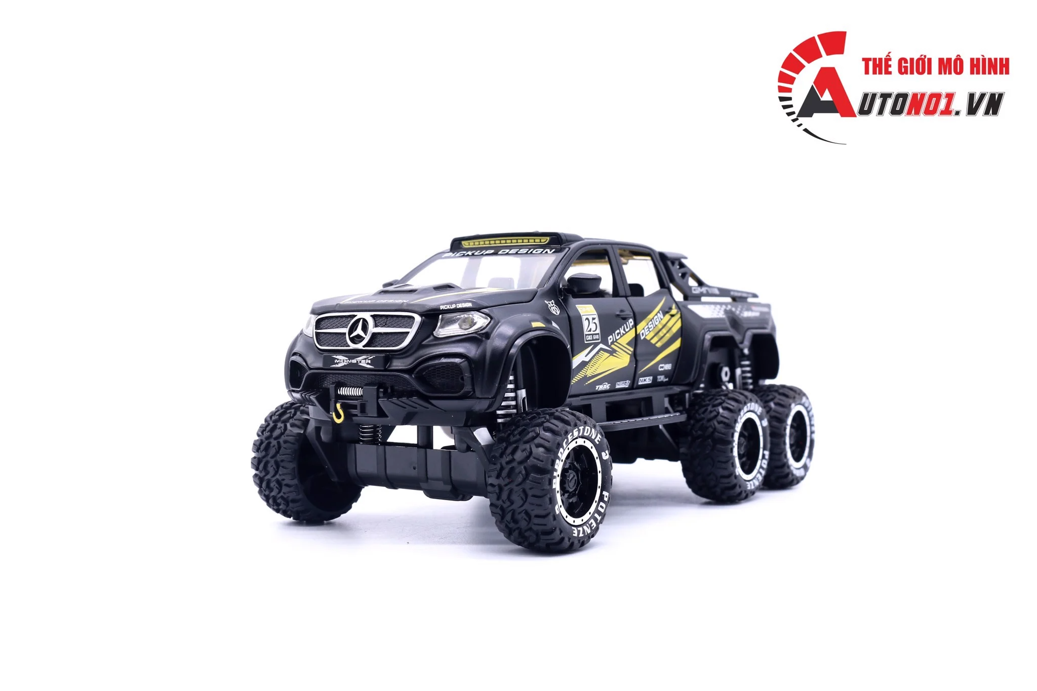  Mô hình xe Mercedes X-Class 6x6 Pickup Offroad 1:28 Chimei Model 7149 